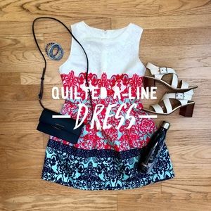 Quilted A-line Dress